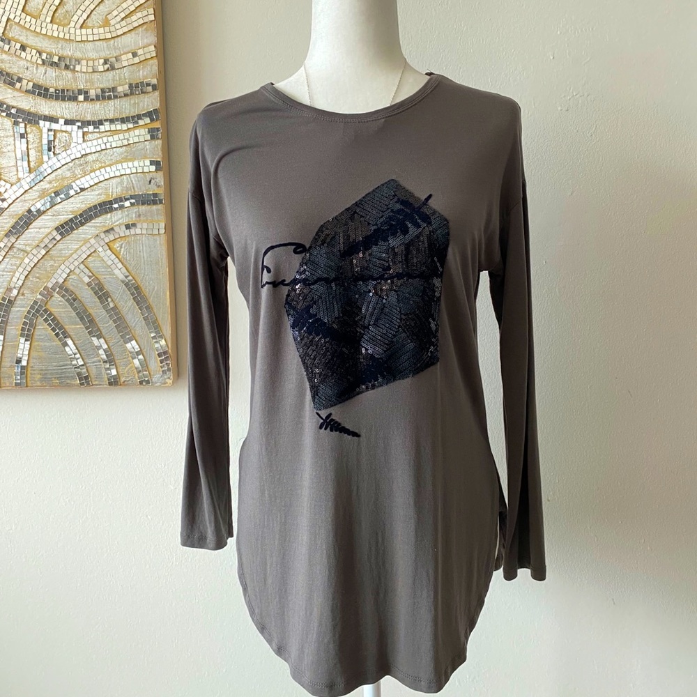 Zara Collection Bedazzled Graphic Shirt